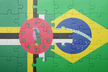 Dominika ve Brezilya ulusal bayrak ile bulmaca