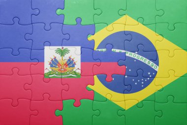 haiti ve Brezilya ulusal bayrak ile bulmaca