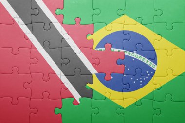 trinidad ve tobago ve Brezilya ulusal bayrak ile bulmaca