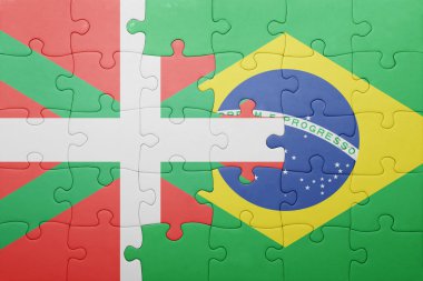 Bask Ülkesi ve Brezilya ulusal bayrak ile bulmaca