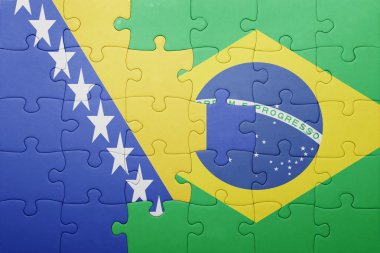 Bosna ve Hersek ve Brezilya ulusal bayrak ile bulmaca