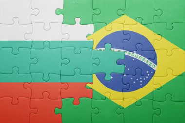 Bulgaristan ve Brezilya ulusal bayrak ile bulmaca
