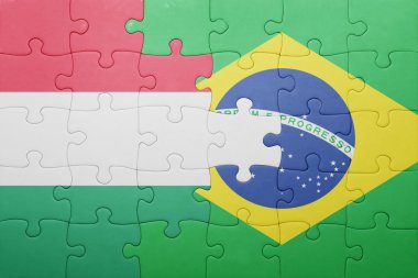 Macaristan ve Brezilya ulusal bayrak ile bulmaca