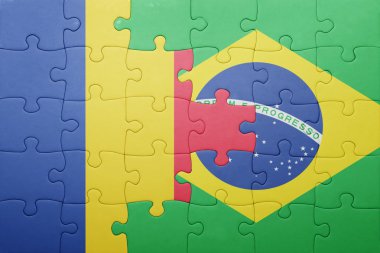 Romanya ve Brezilya ulusal bayrak ile bulmaca