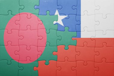 Şili ve Bangladeş Ulusal bayrak ile bulmaca