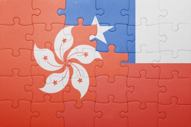 Şili ve hong kong bayrağı ile bulmaca