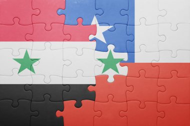 Şili ve Suriye ulusal bayrak ile bulmaca