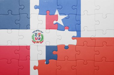 Şili ve Dominik Cumhuriyeti ulusal bayrak ile bulmaca