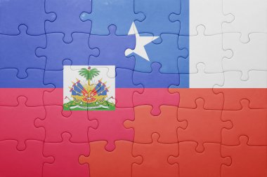 Şili ve haiti ulusal bayrak ile bulmaca