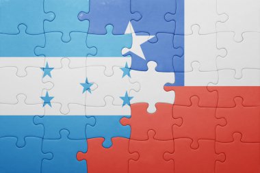 honduras ve Şili ulusal bayrak ile bulmaca