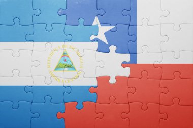 Şili ve Nikaragua ulusal bayrak ile bulmaca