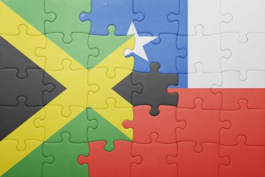 Şili ve Jamaika ulusal bayrak ile bulmaca