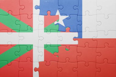 Şili ve Bask ülkenin ulusal bayrak ile bulmaca