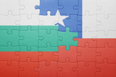 Şili ve Bulgaristan Ulusal bayrak ile bulmaca