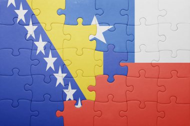 Şili ve Bosna-Hersek ulusal bayrak ile bulmaca