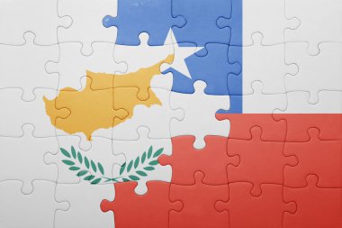 Şili ve Kıbrıs ulusal bayrak ile bulmaca