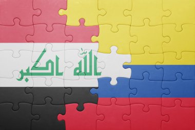 Kolombiya ve Irak Ulusal bayrak ile bulmaca