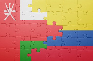 Kolombiya ve Umman ulusal bayrak ile bulmaca