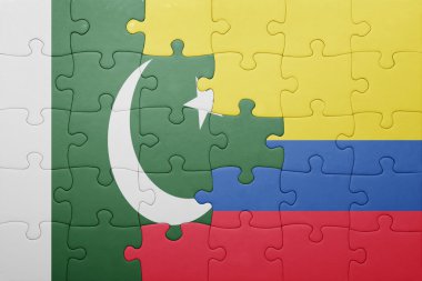 Kolombiya ve pakistan ulusal bayrak ile bulmaca