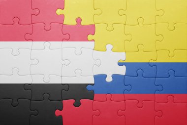 Kolombiya ve yemen ulusal bayrak ile bulmaca