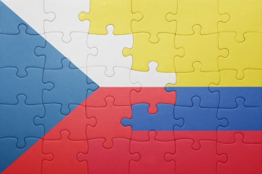 Kolombiya ve Çek Cumhuriyeti ulusal bayrak ile bulmaca