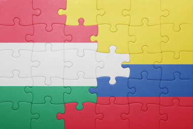 Kolombiya ve Macaristan ulusal bayrak ile bulmaca