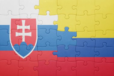 Kolombiya ve Slovakya ulusal bayrak ile bulmaca