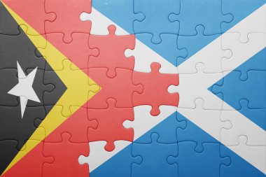 Doğu timor ve İskoçya ulusal bayrak ile bulmaca