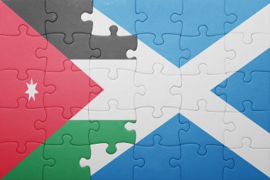 jordan ve İskoçya ulusal bayrak ile bulmaca