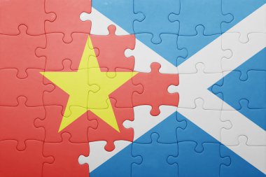vietnam ve İskoçya ulusal bayrak ile bulmaca