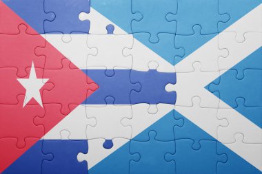 Küba ve İskoçya ulusal bayrak ile bulmaca
