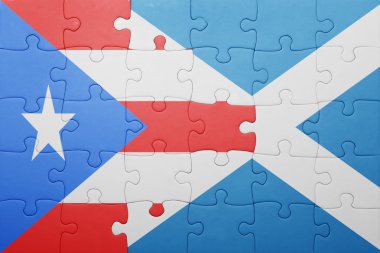 Porto Riko ve İskoçya ulusal bayrak ile bulmaca
