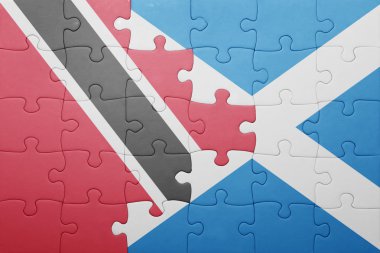 trinidad ve tobago ve İskoçya ulusal bayrak ile bulmaca