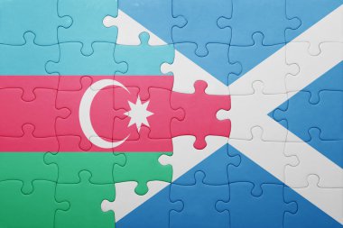 Azerbaycan ve İskoçya ulusal bayrak ile bulmaca