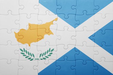 Kıbrıs ve İskoçya ulusal bayrak ile bulmaca