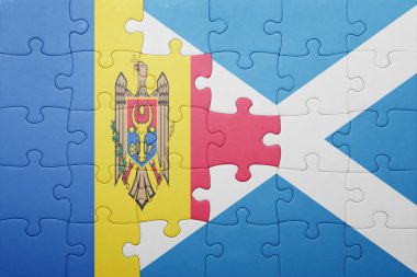 moldova ve İskoçya ulusal bayrak ile bulmaca