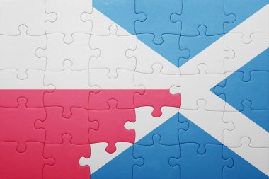 Polonya ve İskoçya ulusal bayrak ile bulmaca