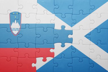 Slovenya ve İskoçya ulusal bayrak ile bulmaca