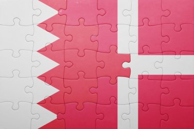 Bahreyn ve Danimarka ulusal bayrak ile bulmaca