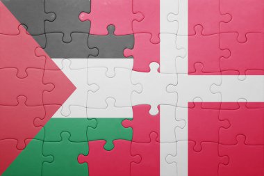 Filistin ve Danimarka ulusal bayrak ile bulmaca