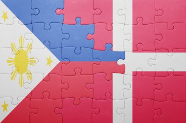 Filipinler ve Danimarka ulusal bayrak ile bulmaca