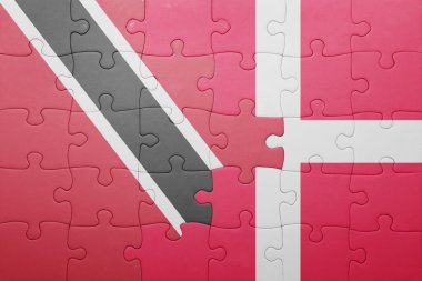trinidad ve tobago ve Danimarka ulusal bayrak ile bulmaca