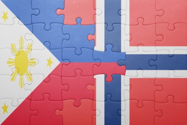 Norveç ve Türkiye ulusal bayrak ile bulmaca