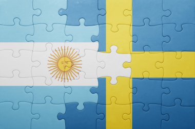 İsveç ve Arjantin ulusal bayrak ile bulmaca