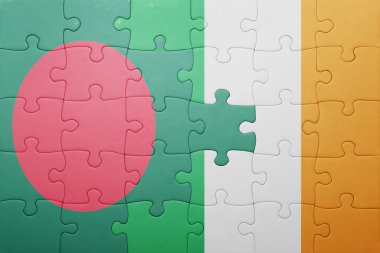 İrlanda ve Bangladeş Ulusal bayrak ile bulmaca