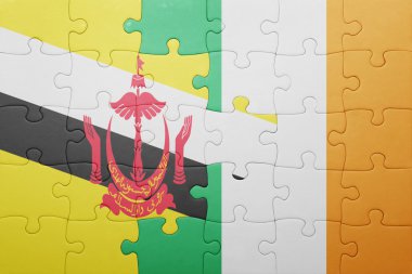 İrlanda ve brunei ulusal bayrak ile bulmaca