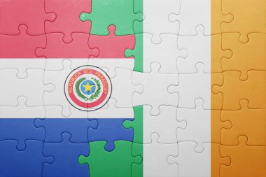 İrlanda ve paraguay ulusal bayrak ile bulmaca