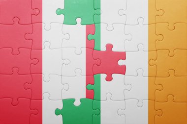 İrlanda ve peru ulusal bayrak ile bulmaca