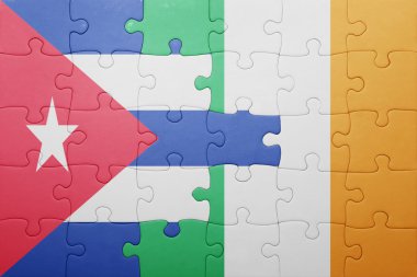 İrlanda ve Küba ulusal bayrak ile bulmaca