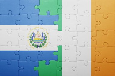 el salvador ve İrlanda ulusal bayrak ile bulmaca